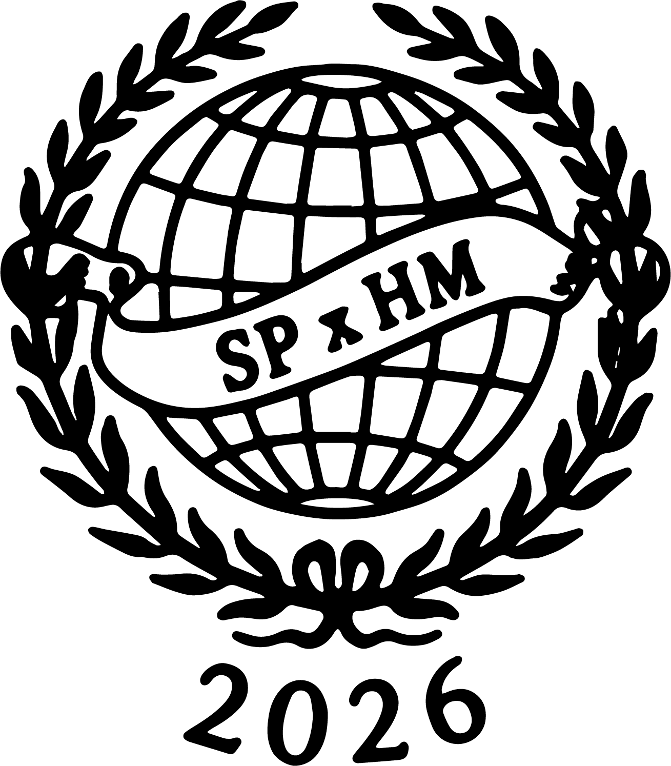 SP x HM 2026 globe emblem